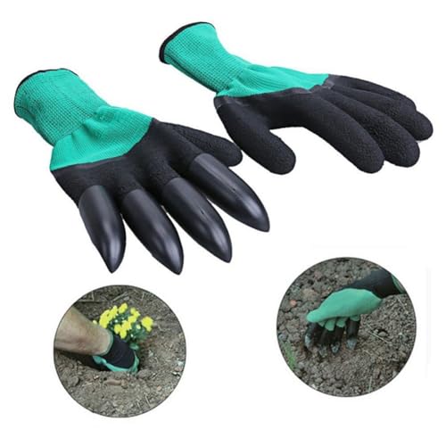 Luva Para Jardinagem Com Garras Cavar Jardim Planta Protetora Par