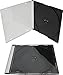 (100) Ultra Thin 5.2mm Clear CD Jewel Boxes with Built in Black Tray #CDBS52