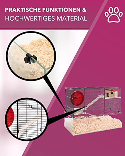 Hamsterkäfig Petgard für Mäuse und Hamster mit Glaswanne