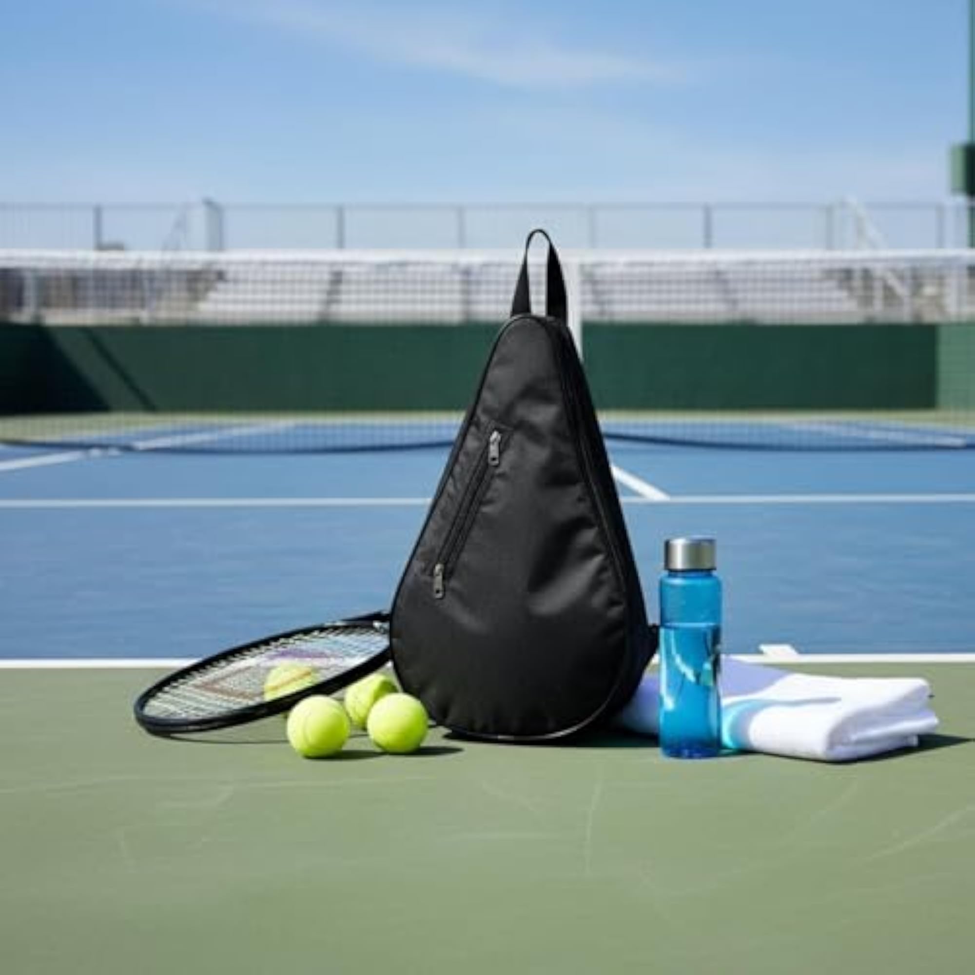 Adjustable Black Sports Bag for Tennis Rackets