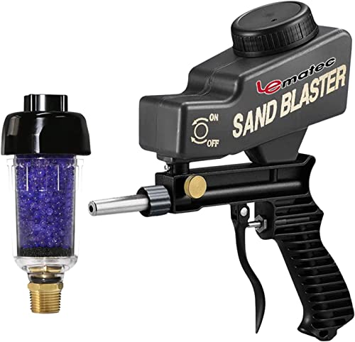 Le Lematec Zn312E-3 3/8" Desiccant Filter And As118 Black Sandblaster Bundle #TOP28