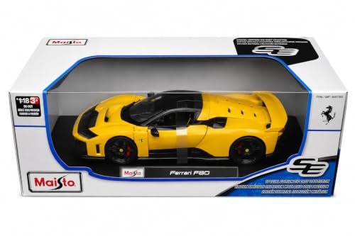 Maisto Ferrari F80 Die-Cast Model Car 1:18 Scale Yellow