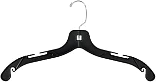 NAHANCO 2505R Plastic Shirt Hanger with Molded Shoulders, Middle Heavy Weight, 17