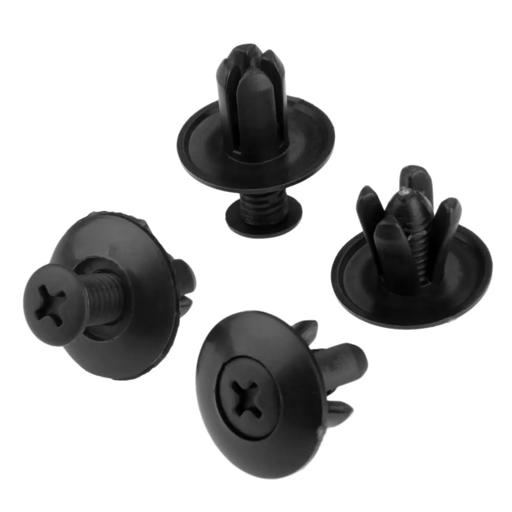 GLBMLMTHZP 50Pcs/set 8mm Hole Door Rivet Plastic Clip Fasteners Black Rivet Fasteners Auto Fasteners For Cars C20 Plastic Rivets