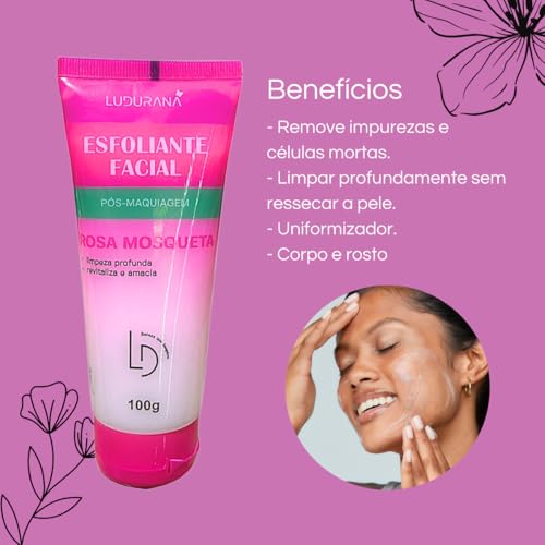 Kit Sabonete E Esfoliante Facial Rosa Mosqueta - Ludurana
