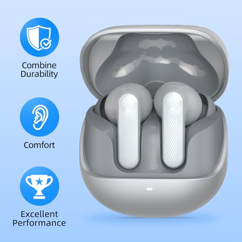 Image of 2 Pack ANC Wireless Earbuds with Big Bass Durable, Lightweight Design for Noisy Factories, Gym, and Travel, Includes 3-Size Tips for Secure Fit