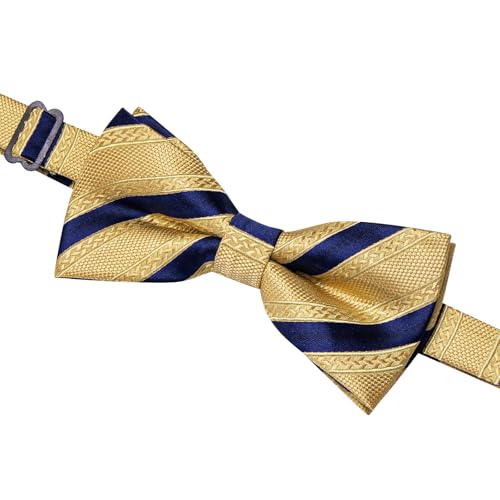 Image of YourTies Bow Ties for Men Pretied Bowties Solid Color Satin Bow Tie Formal Business Tuxedo Wedding Party Prom