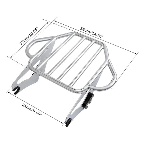 Porte arrière bagages moto double niveau en acier Premium pour Touring 2009-2025