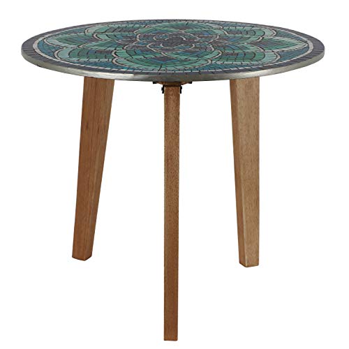 Decor Therapy Moroccan End Table, Blue, Green #TOP22
