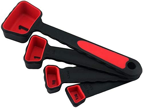 Skemix Collapsible Silicone Space Saving Measuring Cups & Measuring Spoons 8 Piece Set #TOP4