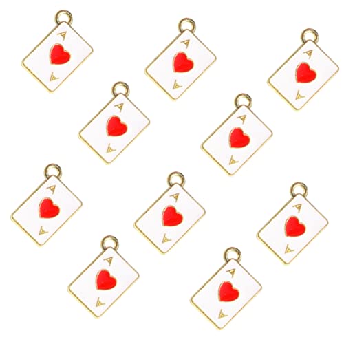 Abaodam 50 Pçs Pulseiras De Pingente De Pôquer Joias Chaveiro De Desenho Animado Joias Para Artesana