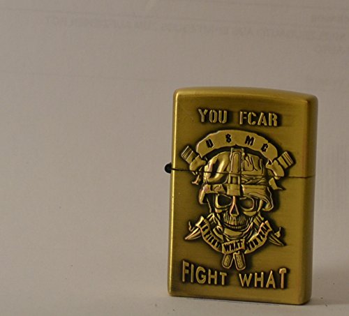 TEMPESTA ACCENDINO - ACCENDINO A BENZINA - YOU FCAR - FIGHT WHAT - US MC - SKULL (F83)