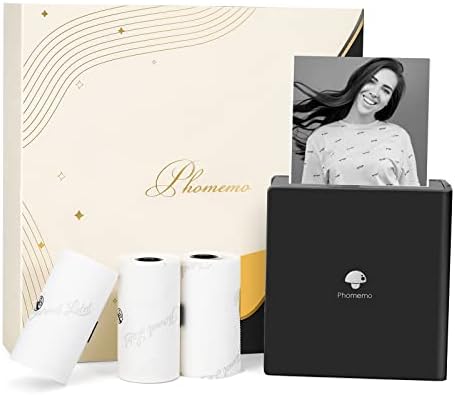 Phomemo M02 Pocket Printer Mini Bluetooth Thermal Sticker Printer Portable Photo Printer Compatible with Android&IOS, for Photo,list, Study Note, DIY Painting, Green
