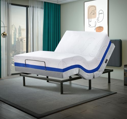 Irvine Home California King Adjustable Bed with Gel Mattress