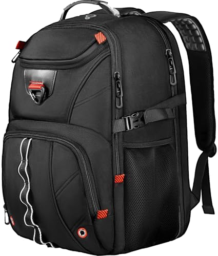Image of Z-MGKISS Extra Large Travel Laptop Backpack,XXXL Gaming Backpack, 18.4 inch TSA Friendly College Daypack Big Capacity Heavy Duty Business Suitcase Daypack Bag Port for Men /Women-Black