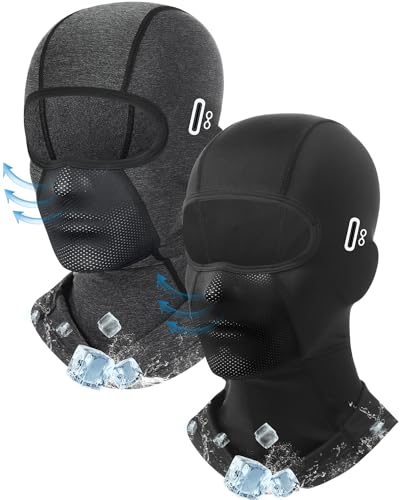 Image of Balaclava Face Mask with Glasses Holes for Men Women Summer Cooling Shiesty Mask Sun UV Protection for Motorcycle Work Ski