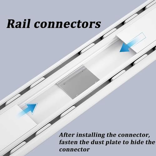 Rail de rideau silencieux à double rangée robuste en aluminium