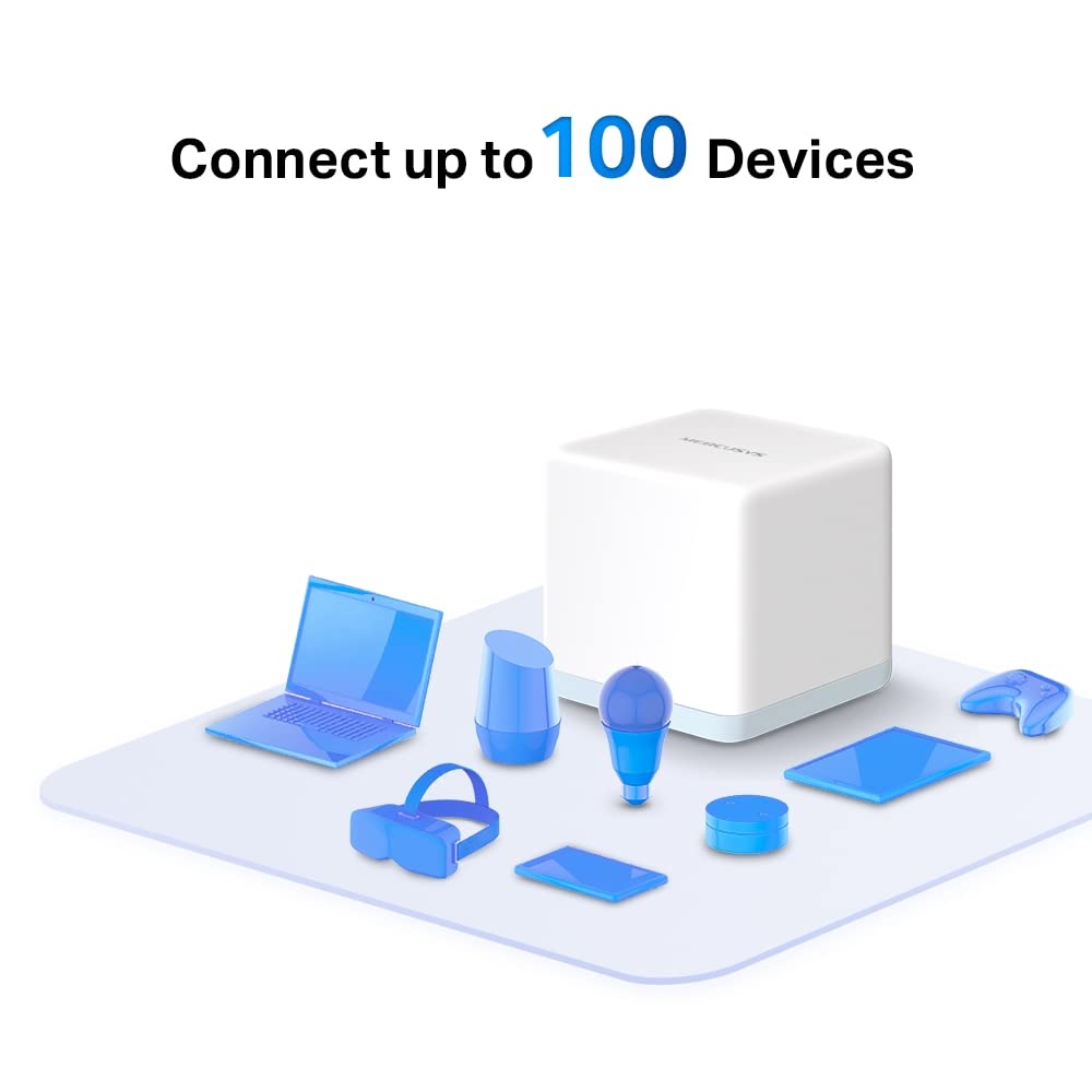 WiFi Mesh System AC1200 3 unités LIFE365 Italy MS-HALO-H30-3 Couverture 320sqm