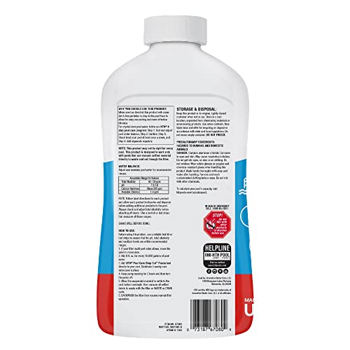 Image of HTH Pool Flocculant Liquid | Clears Cloudy Water | Fast-Acting | 32 Fl Oz | Pack of 2