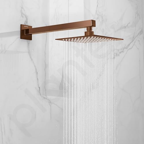 Image of Plantex 18-Inch Shower Arm for Overhead Shower /Stainless Steel Shower Pipe /Wall Mount Bathroom Fitting with -Inch Thread - Pack of 1 (Rose Gold)