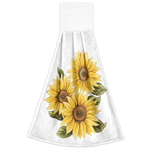 Boccsty Sunflower Hanging Kitchen Towels 2 Pieces Spring Summer Autumn Dish Cloth Tie Towels Hand Towel For Bathroom Farmhouse Housewarming Tabletop Home #TOP1