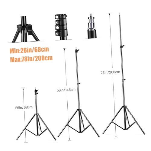 Image of POPETPOP Professional Softbox Lighting Kit for Photography 4-Piece Set with Soft Box Light Bulbs for Studio and Video Recording Continuous Lighting Equipment