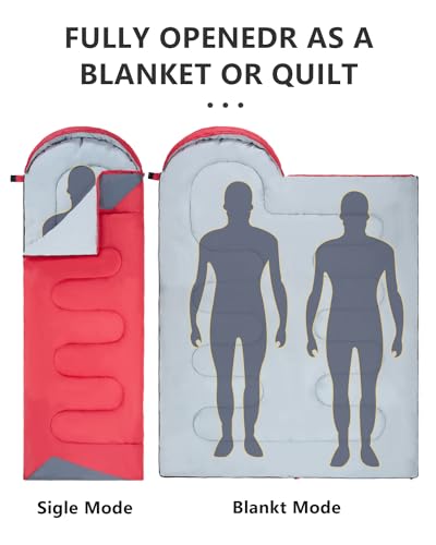 image for JEAOUIA Sleeping Bags for Adults Cold Weather - 20 Degree Big&Tall Siz