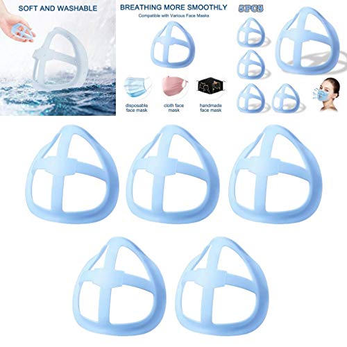 gazechimp Suporte De Proteção Para Batom 5/10 Reutilizável 3D Para Máscara Facial Respirável - Azul