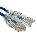 Cable Central LLC (100 Pack Slim Cat6a Blue Copper Ethernet Cable, 10 Gigabit, Snagless/Molded Boot, 500 MHz, 6 inch