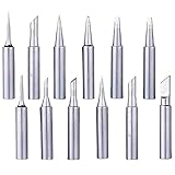 Feine Verarbeitung sorgt für hohe Heizleistung, ist eine gute Wahl für Ihren Lötkolben. Geeignet zum Schweißen und Löten verschiedener Leiterplatten. Es gibt insgesamt 12 Arten von Lötspitzen in diesem Set, und Sie können die richtige für verschiedene Lötanforderungen auswählen. Micro-Lötspitzen bringen viel Komfort für Ihre Lötarbeiten.