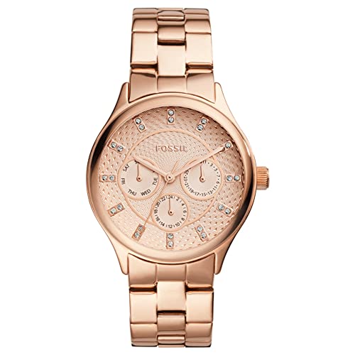 La Mejor Lista de Relojes Fossil Dama al mejor precio. 41 Fossil Modern Sofisticate Reloj multifunción de acero inoxidable en tono oro rosa, Oro Rosa, Una talla, Moderno y sofisticado reloj multifunción de acero inoxidable en tono oro...