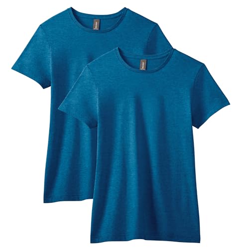 T-Shirt Gildan Softstyle femme G64000L contre les irritations lot de 2 hauts doux S