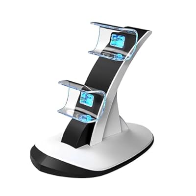 Cargador para Mando PS5, Estación de Carga con Mando PS 5, Base Carga Rápida con indicador LED, Estación para Mando Inalámbrico Sony PlayStation 5/PS5/Edge con Cable USB-C (Blanco) | Ya disponible en tu tienda friki favorita! En mundofriki.es!