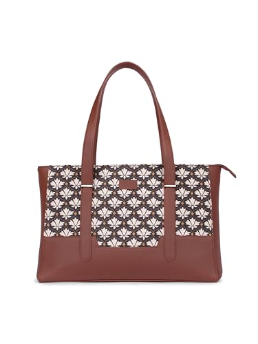 Image of ZOUK Handcrafted Vegan Leather Travel Tote Bag for Women with Multiple Compartments | Spacious Water-Resistant Shoulder Bag for Travel, Vacation, Day Trips |