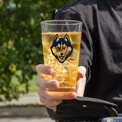 Image of Logo Brands NCAA 16 oz Pint Glass - Durable Glass With Bold Team Color- Chip-Resistant Rim Drinkware For Fans, Tailgates, Home Bars & Everyday Use