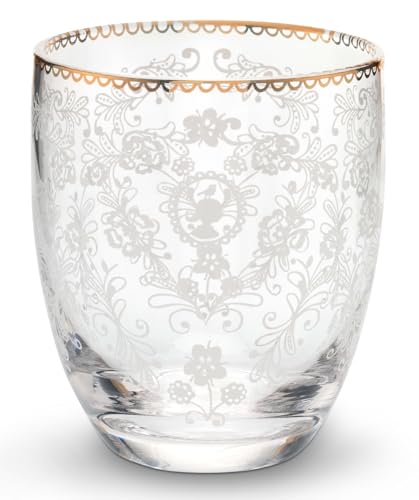 PIP STUDIO Vaso de agua floral transparente, 0,28 L