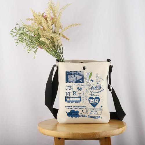 UJIMS Korea-Pop 17 Canvas Crossbody Bag Korea-Pop Lover Merchandise Music Album Inspired Gift Singer Fans Gift2