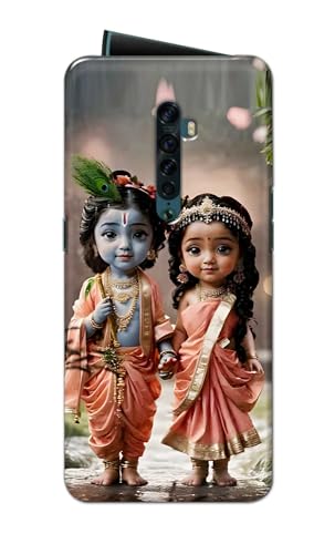 Image of Printed Hard Back Cover for Oppo Reno2 Back Cover (Radha Krishna Love -J2) -190724(EA)