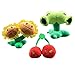 uiuoutoy Piante Vs Zombies Giocattoli di Peluche Pianta Ripetitore Doppio Ciliegie TwinGirasole Pvz Peluche Morbide Bambole Farcite 3 Pz/Set