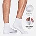 Lapulas Athletic Quarter Socks for Men Women, Cotton Mesh, Cushioned Arch Support, Non-Slip Running Ankle Design, 6 Pack