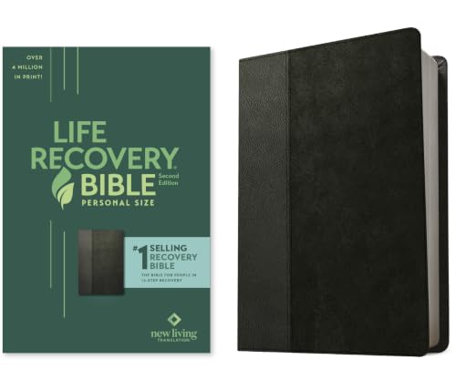 NLT Life Recovery Bible, Second Edition, Personal Size (LeatherLike, Black/Onyx)
