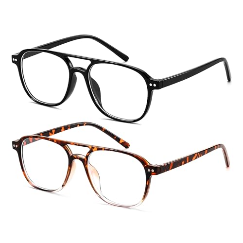 Image of FEISEDY Blue Light Blocking Glasses Women Men Square Computer Lightweight Pilot Glasses Anti Eyestrain & UV Glare B0141