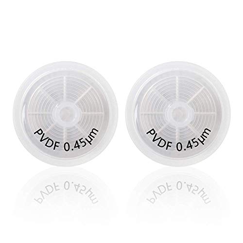 Image of Syringe Filters PVDF Membrane Diameter 25mm Pore Size 0.45μm for Biological Filtration by Allpure Biotechnology (PVDF, Pack of 100)