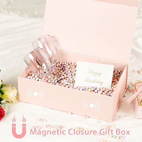 Mozrro Gift Box With Lids, 9.85 X 5.95 X 3.15 In Magnetic Closure Collapsible Gift Boxes For Gift Packaging, Gift Box For Christmas,Mothers Day,Fathers Day,Graduations,Weddings,Birthdays Gifts #TOP7