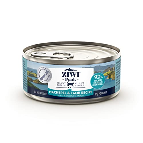 Ziwi Peak Canned Wet Cat Food – All Natural, High Protein, Grain Free, Limited Ingredient, With Superfoods (Mackerel & Lamb, Case Of 24, 3Oz Cans) #TOP23