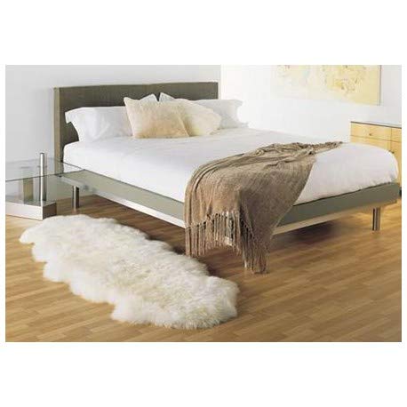 Tapis mouton mérinos duo haut de gamme en peau de mouton véritable 65x180-210cm