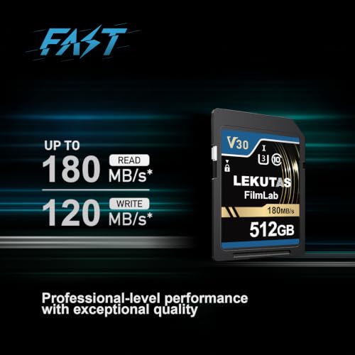 LEKUTAS 512GB Class 10 UHS-I V30 Memory Card, Up to 180MB/s Read Speed by lekutas - Used condition - Image 3