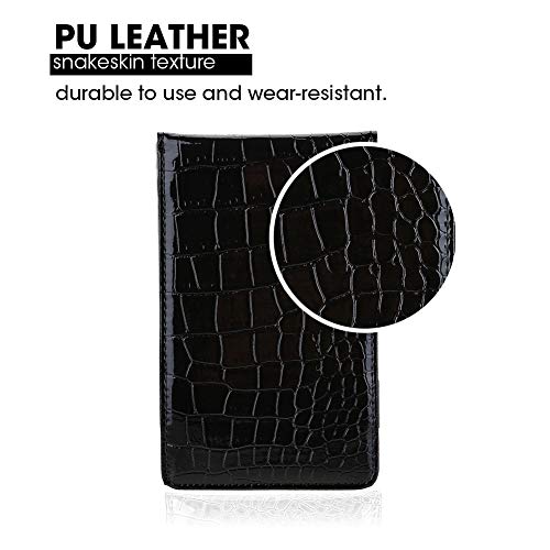 DEWIN Scorecard Holder, Leather Golf Score Holder Leather Score Card Holder Score Counter Keeper Card Holder Gift Sports Accessories with Pencil(Black) - Image 4