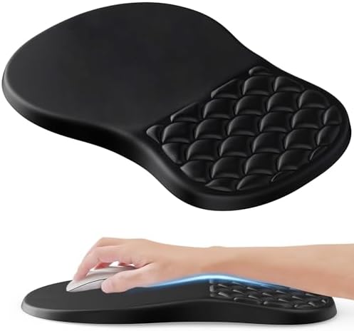 Ergonomic Mouse Pad Wrist Support with Memory Foam&Non-Slip Pu Ba...