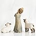 Willow Tree Little Shepherdess, Sculpted Hand-Painted Nativity Figures, 3-Piece Set